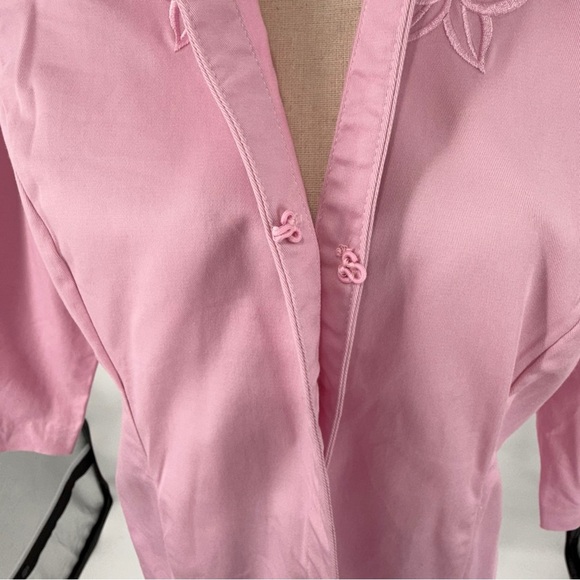 Bob Mackie Wearable Art Pink Floral Cutout Embroidered Jacket Women’s Size Small - Picture 12 of 14